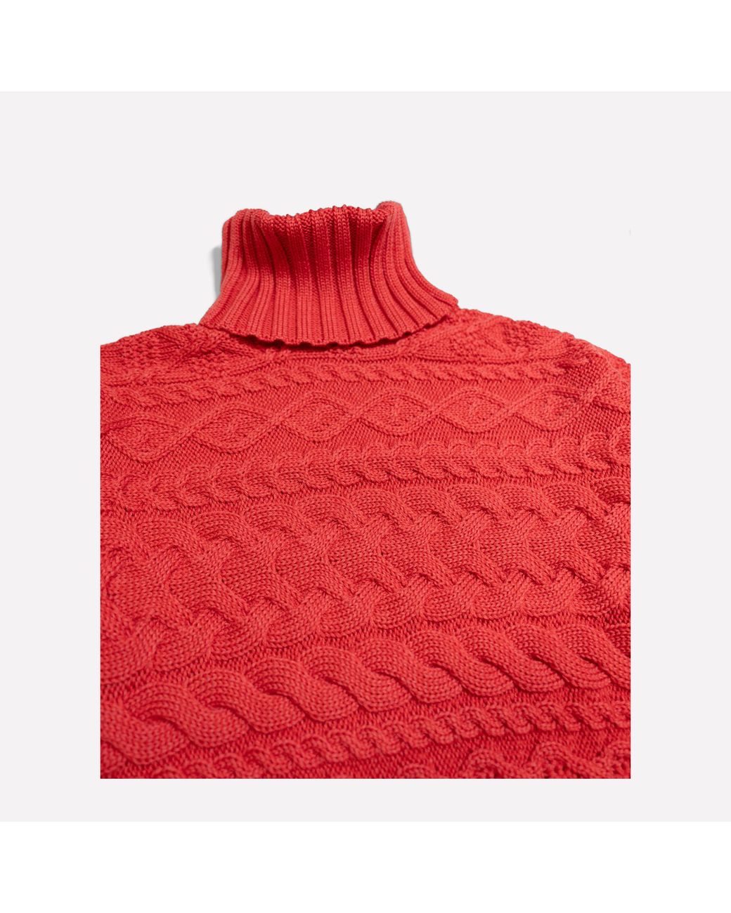 Gigi Knitwear Red Cable Sweater