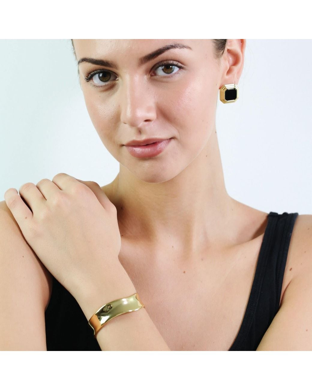 Miss Cecilia Yellow Curve Cuff Bangle