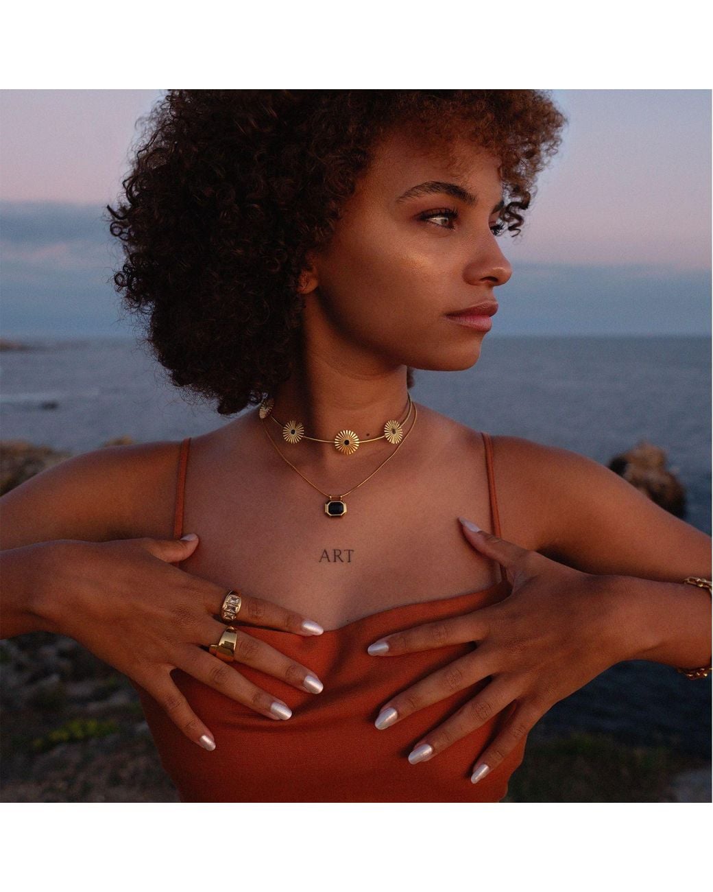Gingin Metallic Hazel Choker