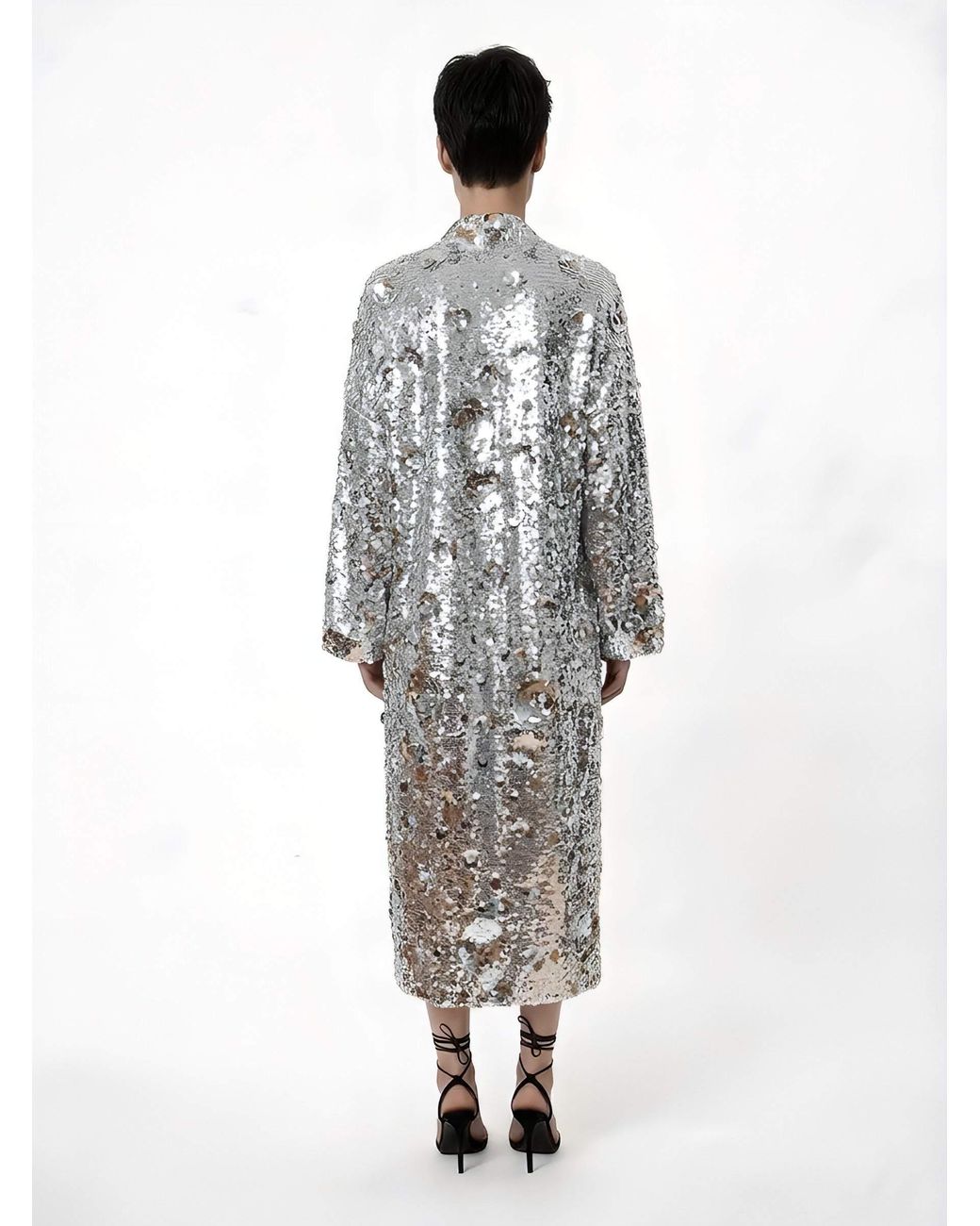 Any Old Iron Multicolor Petal To The Metal Sequin Short Dress