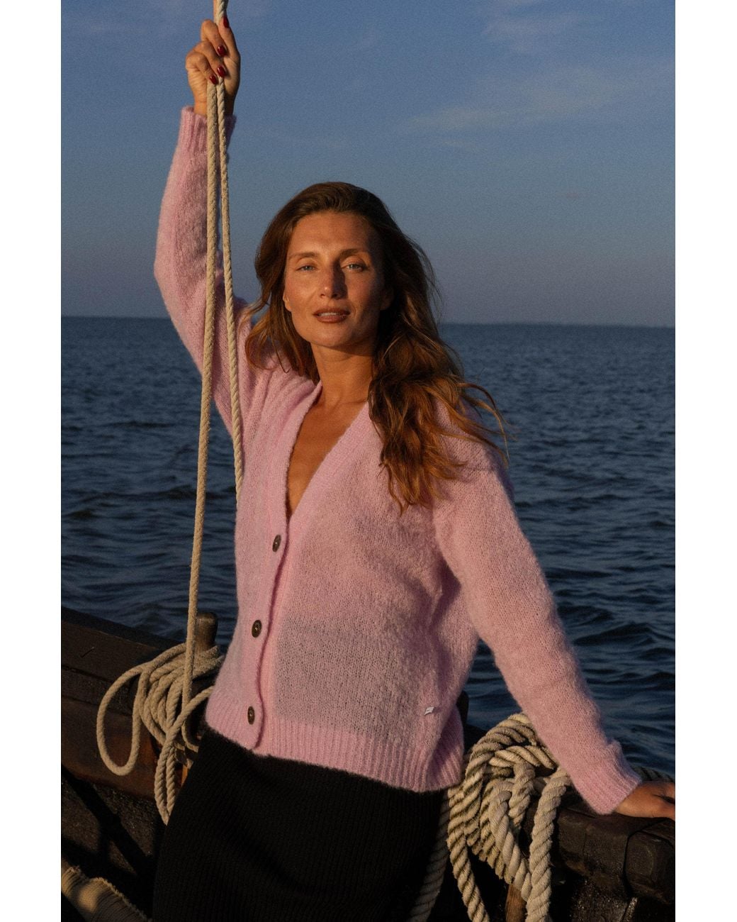 SALANIDA Pink Melody Mohair Cardigan