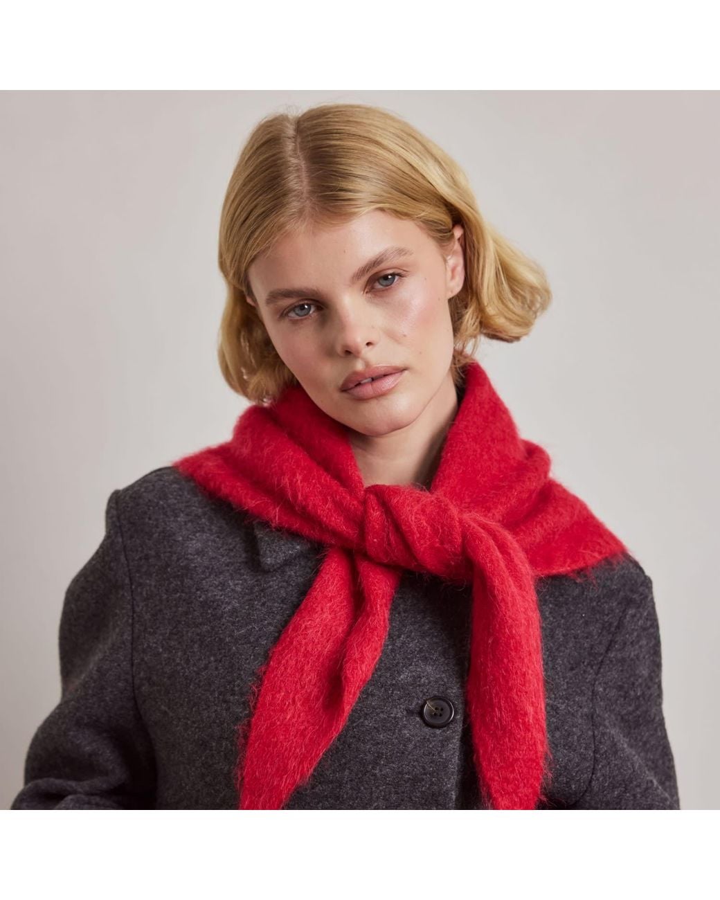 Arctic Fox & Co. Red Alpaca Triangle Scarf