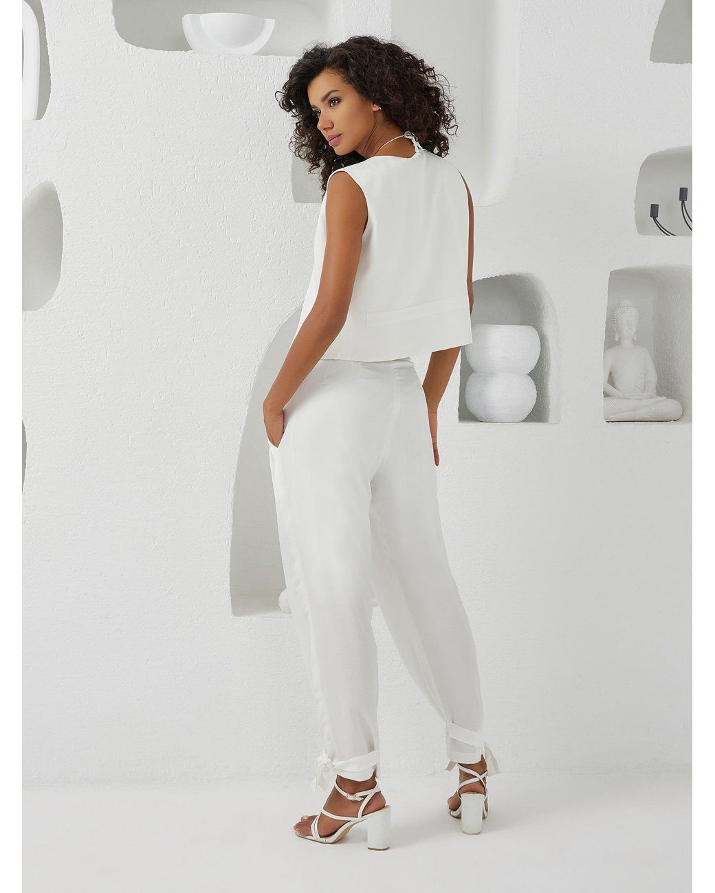 Lumina Eligma White The Arabesque Pants Ensemble