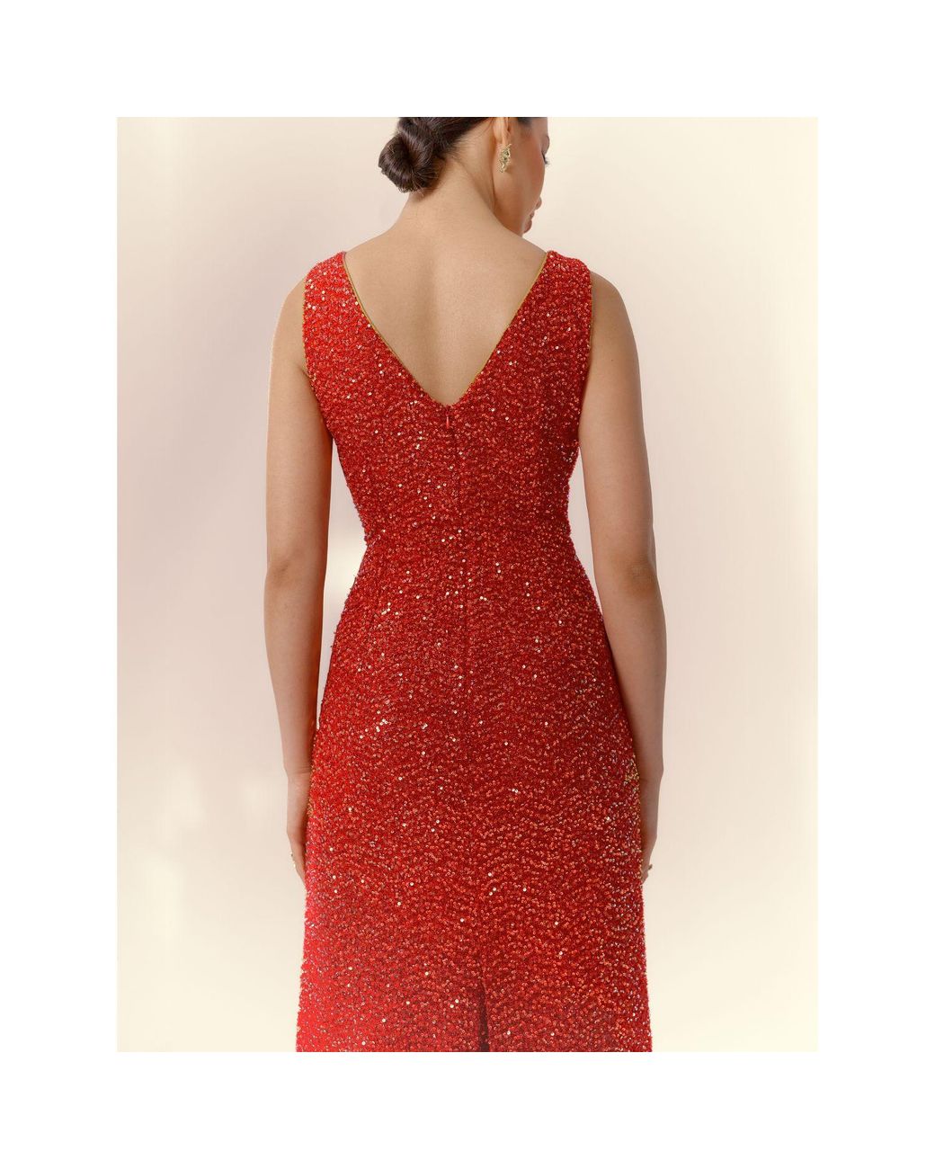 Elsava Red Riva Sequin Dress