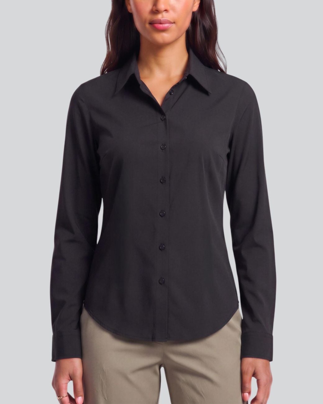 Lords of Harlech Blue Sutton Stretch Silk Long-Sleeve Shirt