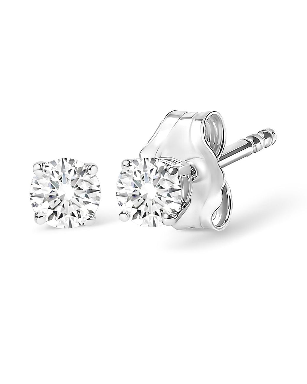 Haus of Brilliance Metallic 14K 1/2 Cttw Lab Grown Diamond Solitaire Stud Earrings