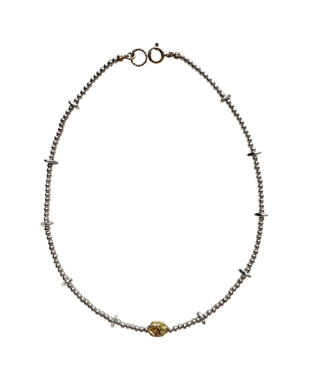 Larsuu Metallic Solar Orbit Hematite Necklace