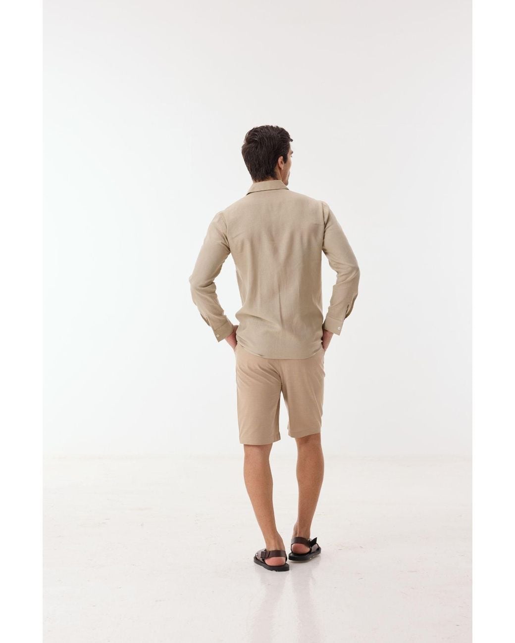 Ashita Fernandes Natural Neutrals Silven Linen Shorts