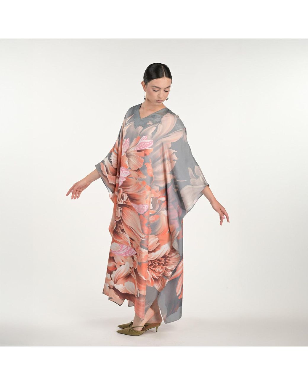 Silk&Soul Orange Kaftan Dress