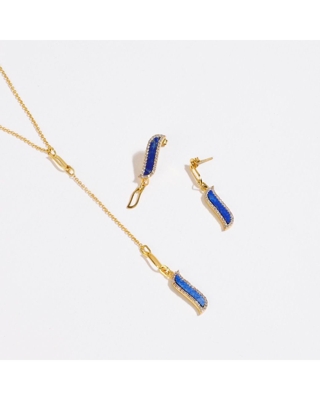 Lila Rasa Metallic Lariat Necklace