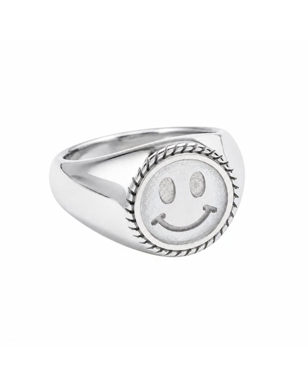 Hoops + Chains LDN Metallic Smiley Ring