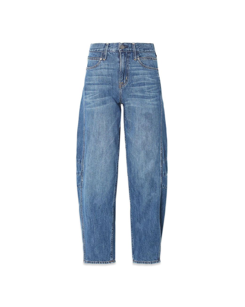 NOEND Blue Ava Flutter Slung Fit Jeans