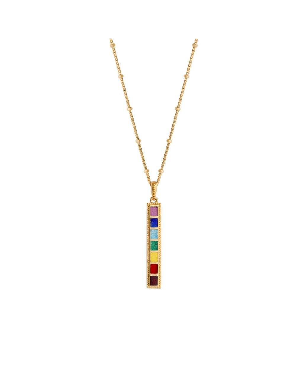 Karma and Luck Metallic Sacred Flow Seven Chakra Energy Necklace