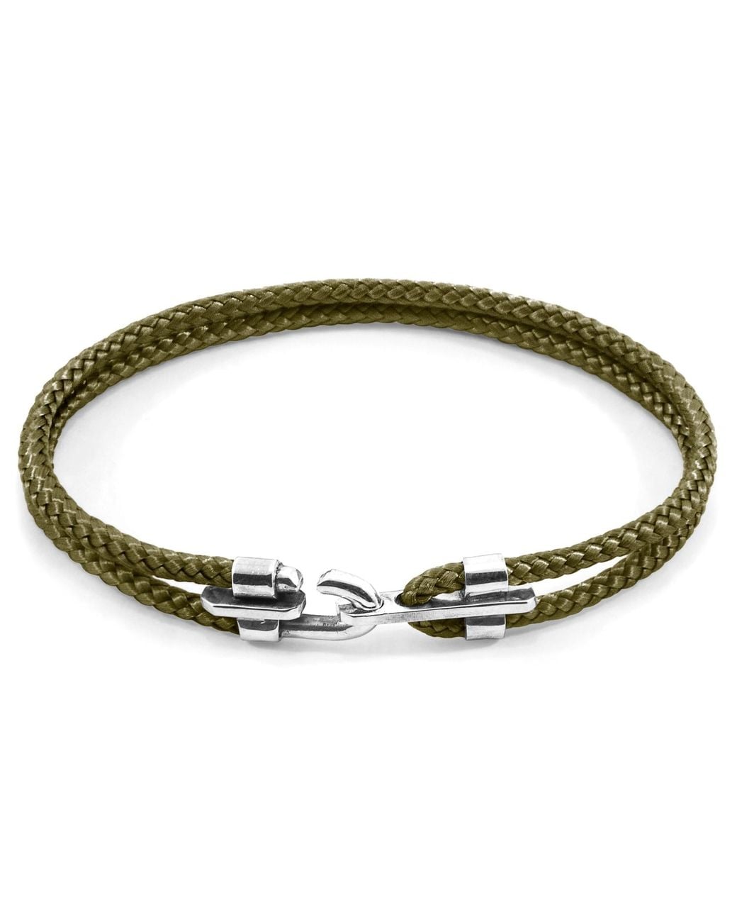 Anchor and Crew Green Khaki Canterbury & Rope Bracelet for men