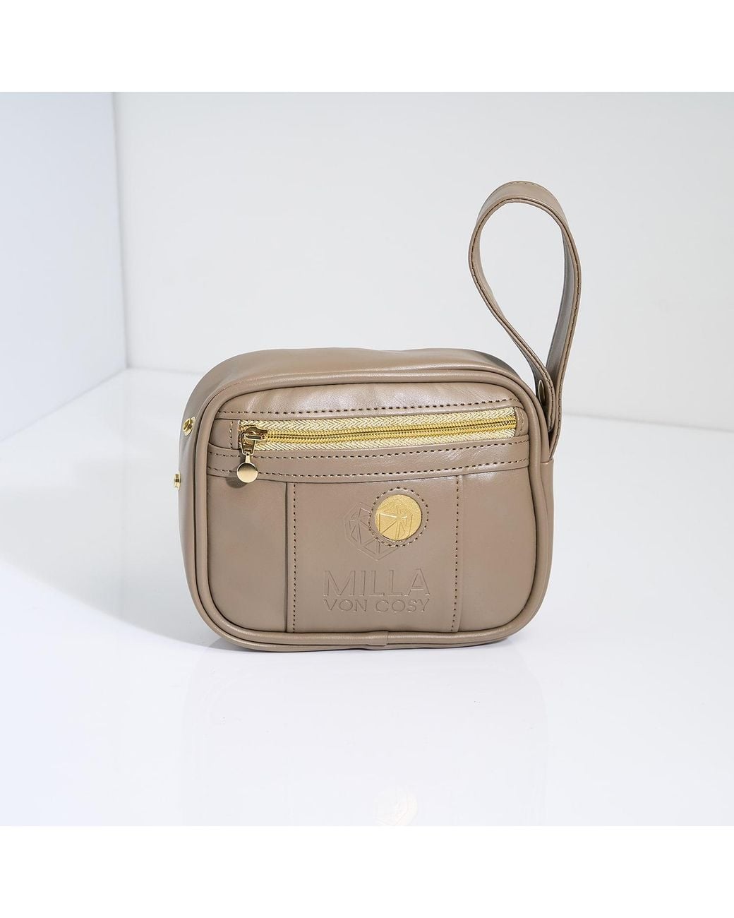 Milla Von Cosy Metallic Crossbody Bag Vibe Latte Macciato