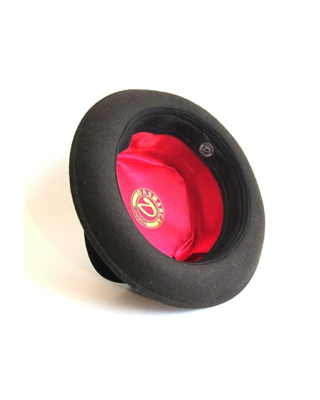 Dasmarca Hats Black Edward Two Tone Felt Winter Porkpie Hat for men