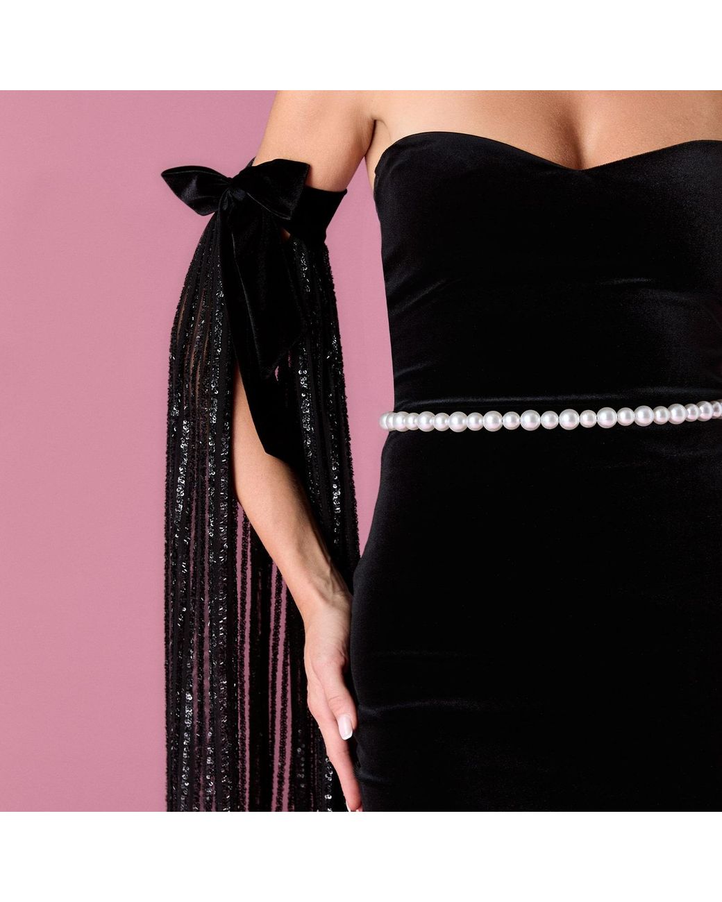 Nur Karaata Black Daisy Gown