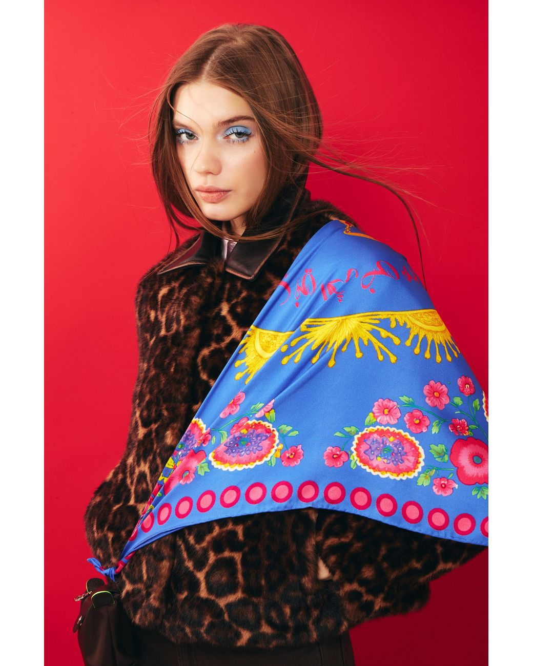 Tash and Ley Blue Inherited Love 70X70 Silk Scarf