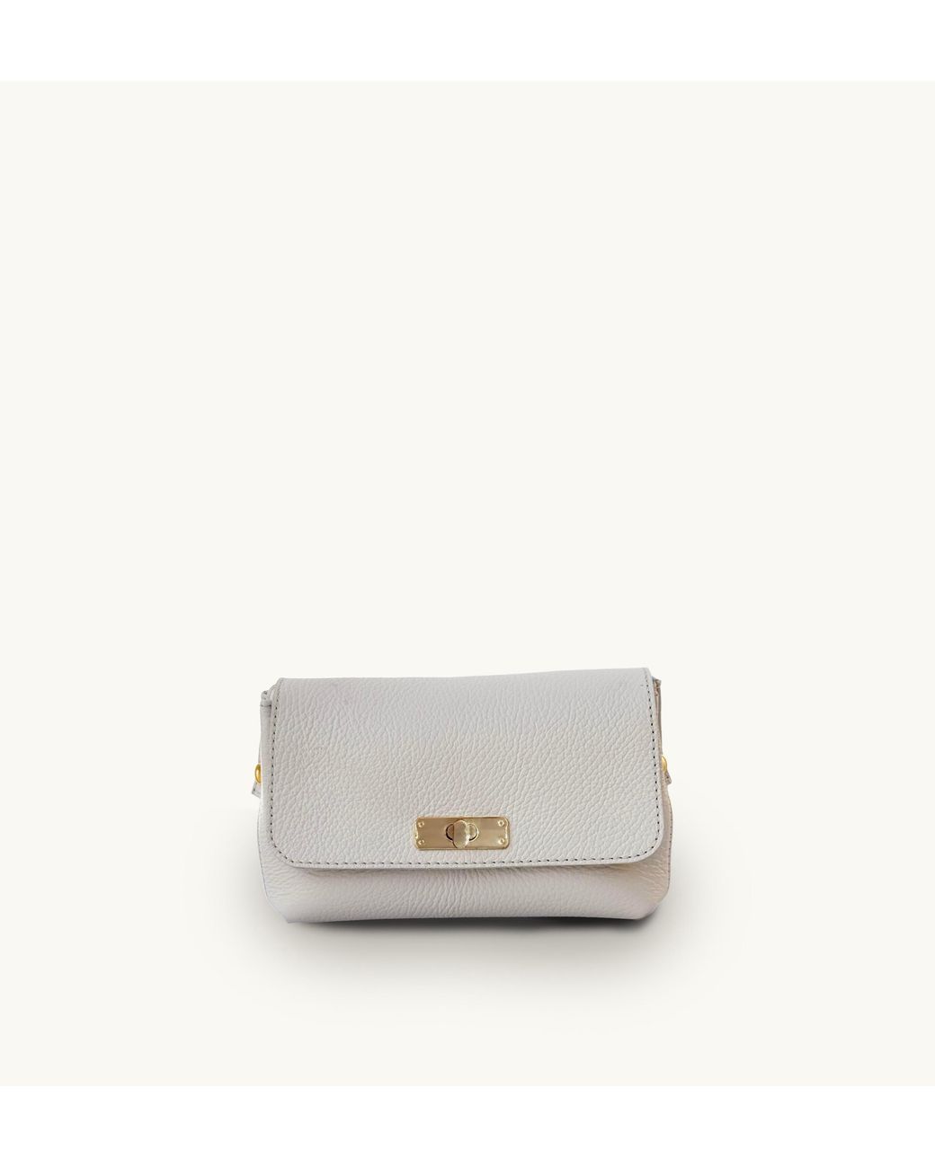 Apatchy London White Neutrals The Maisie Mini Stone Leather Bag