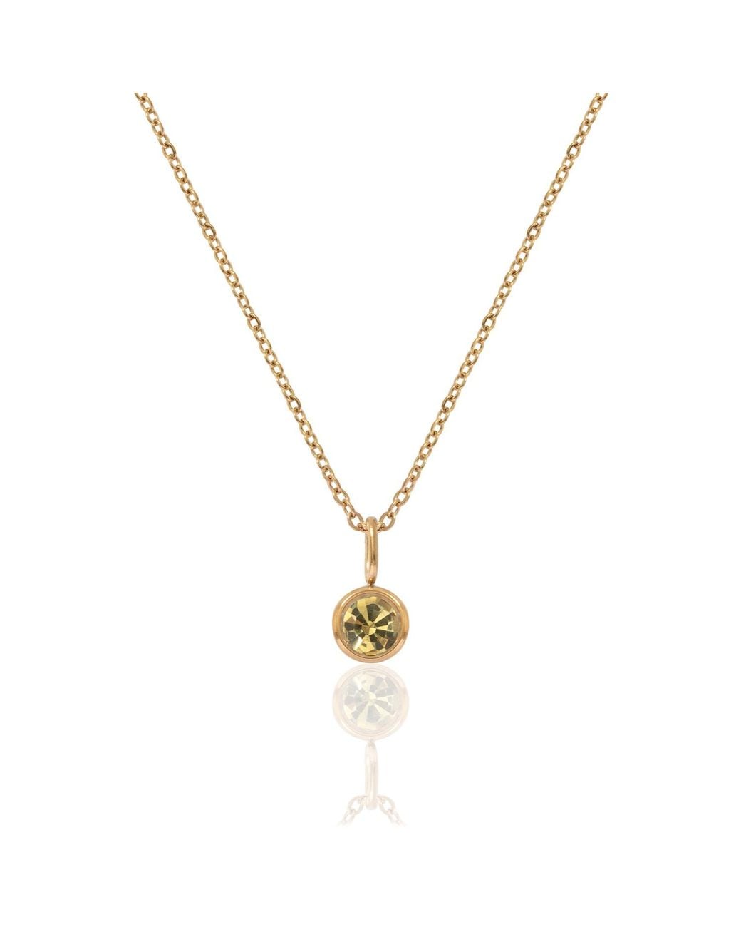 A Weathered Penny Metallic Birthstone Necklace