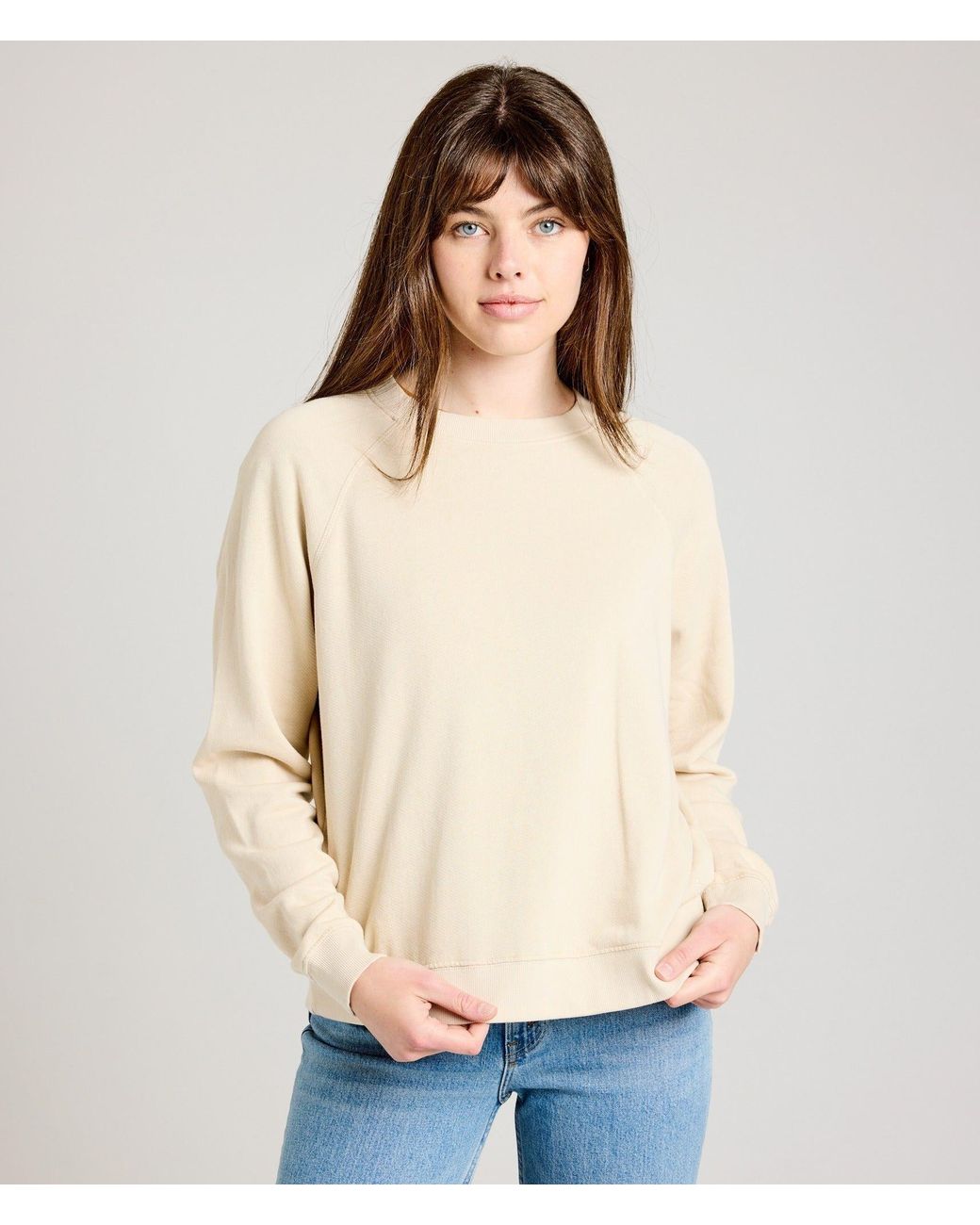 Known Supply White Neutrals Raglan Sweatshirt