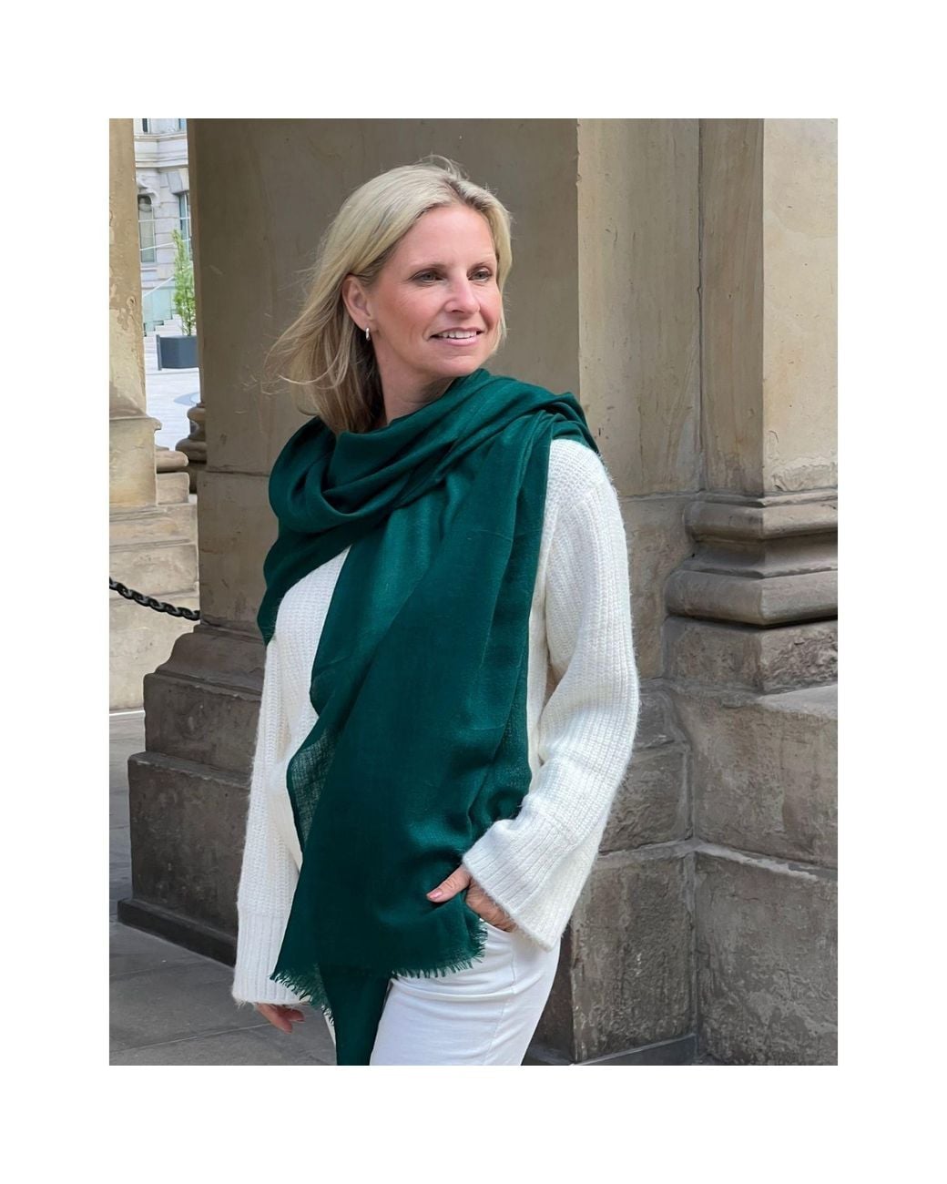 Heritagemoda Green Rose Neutrals Gift Saver Pack Of Two Elegant Scarves