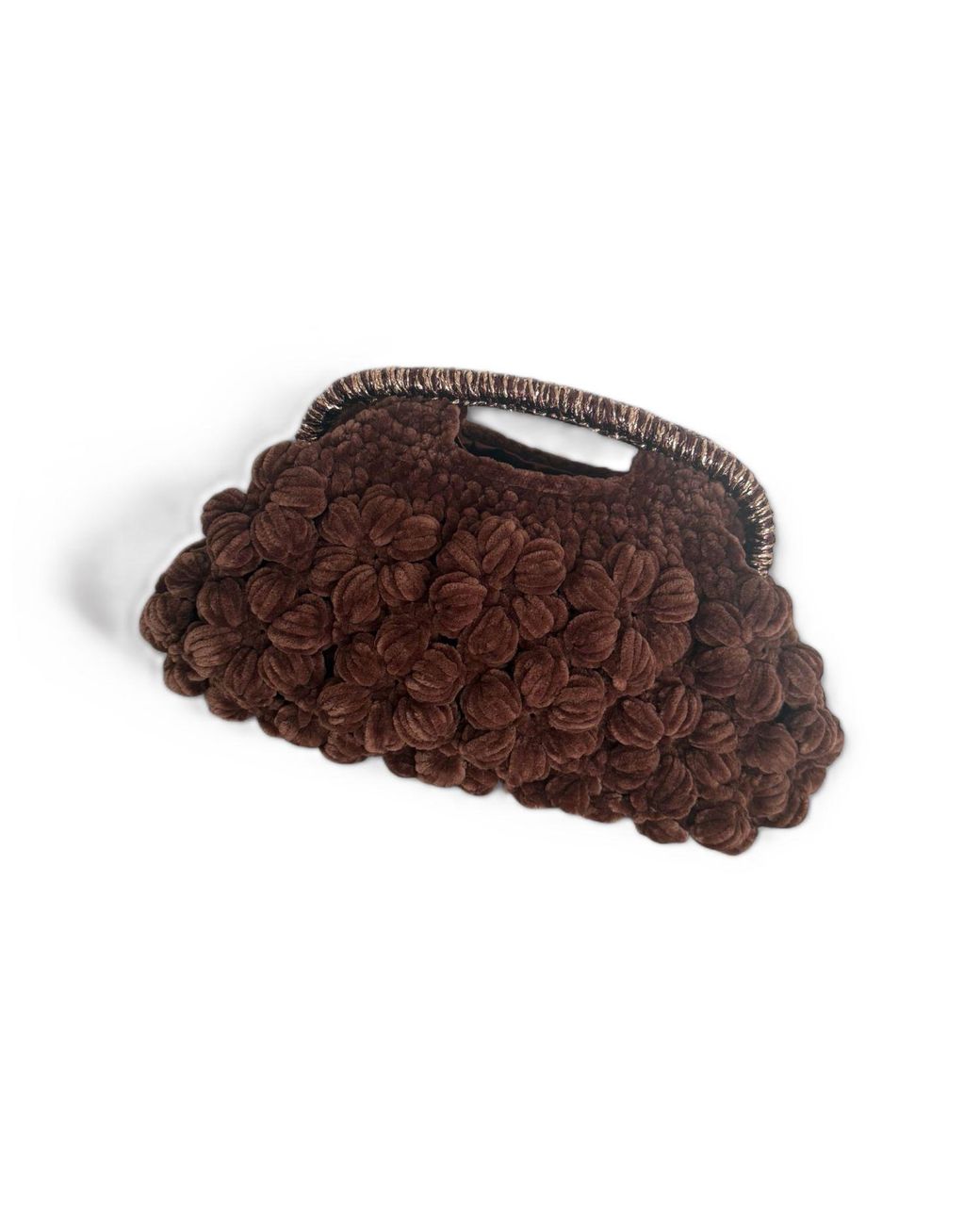 Springmoonatelier Brown Handmade Crochet Designer Bag