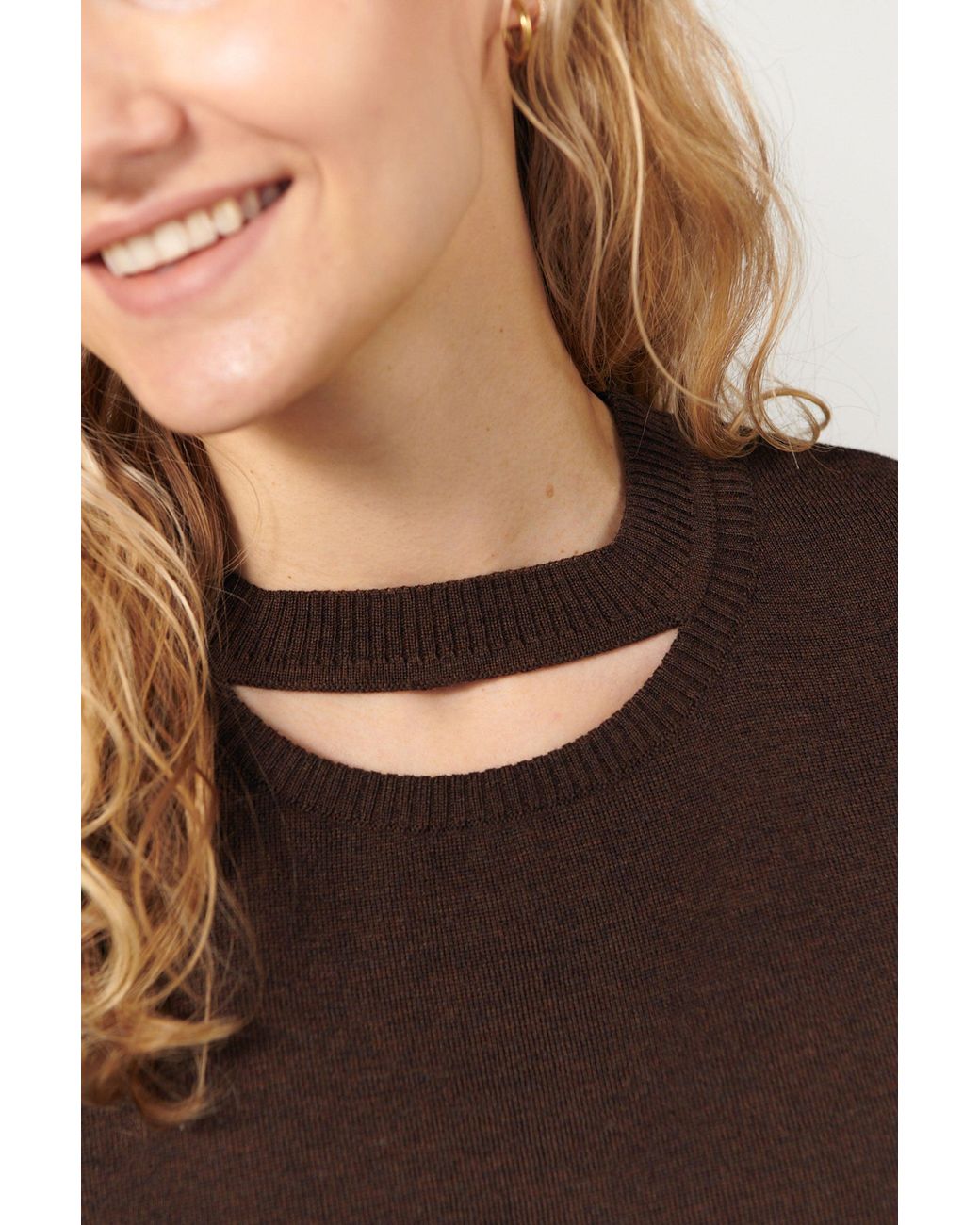 SALANIDA Brown Rotondo 100% Merino Jumper Chocolate *Limited Edition