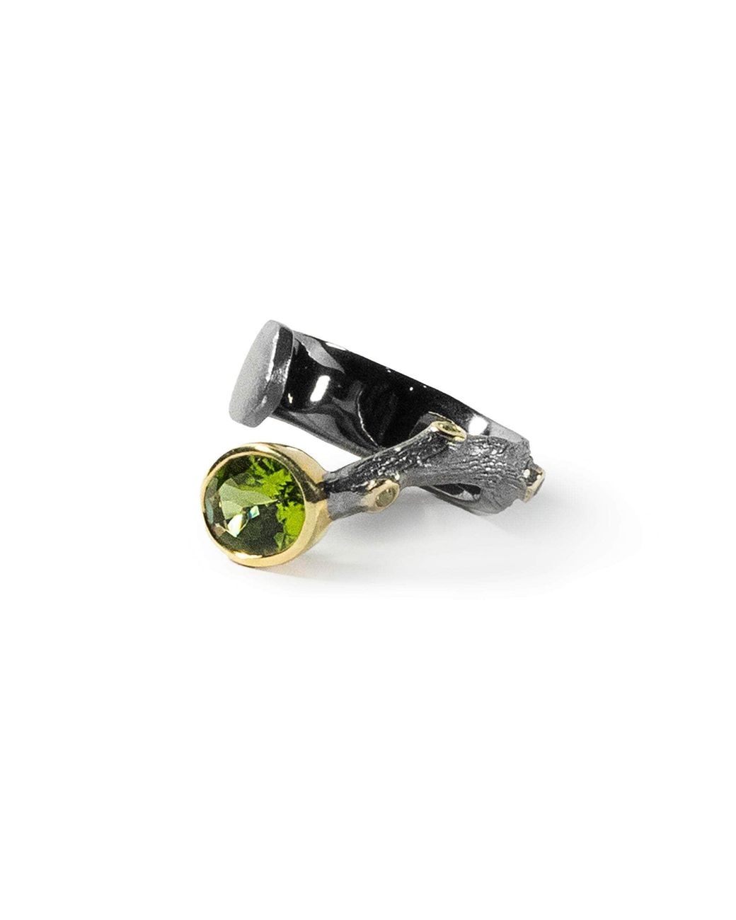 German Kabirski Green Luonto Open Band Ring With Peridot