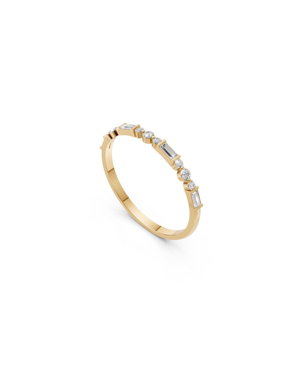 Aya Fine Jewelry White Leona Diamond Half Eternity Ring 14K