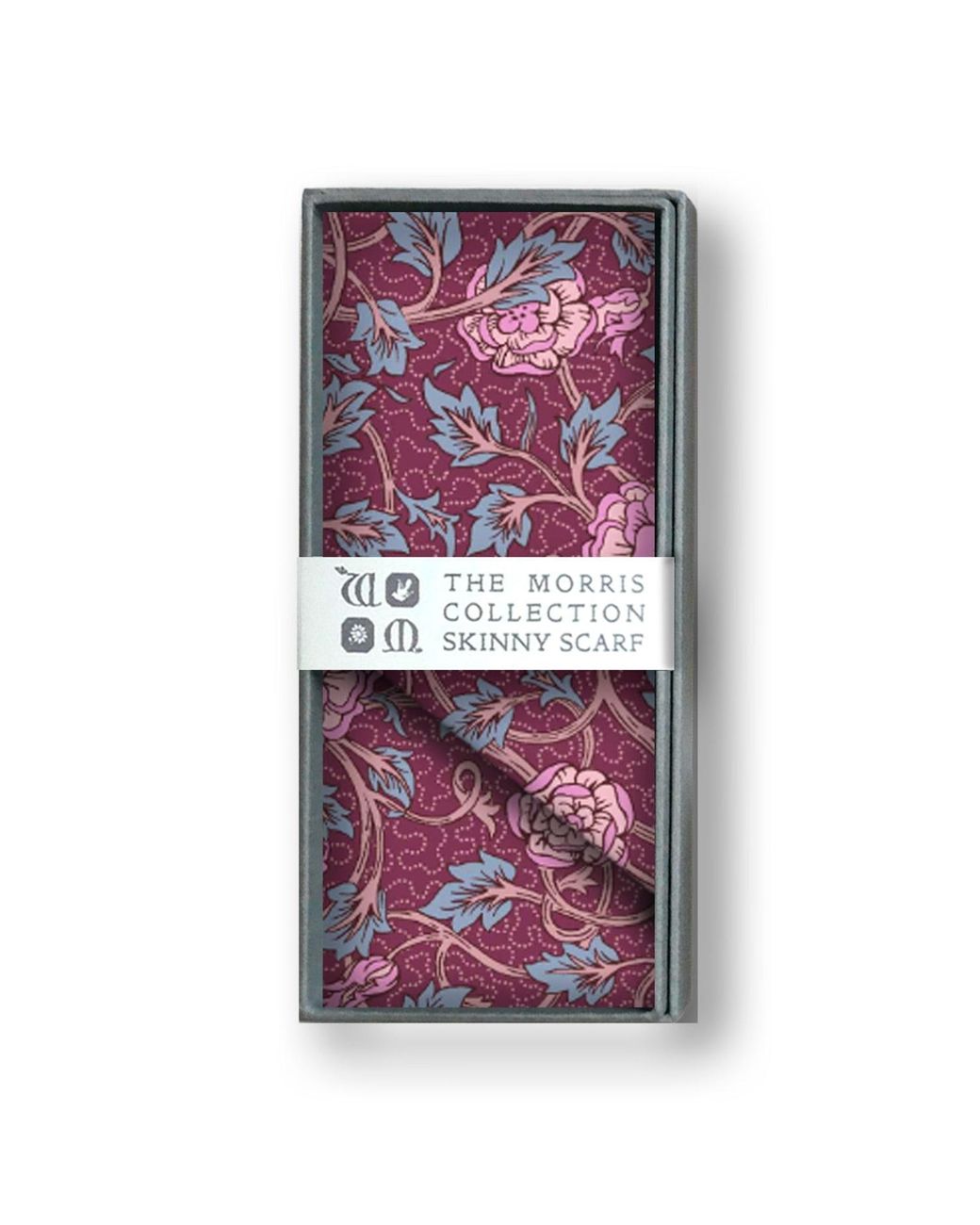 Lime Tree Design Purple Skinny Scarf Morris Rose Morris Collection