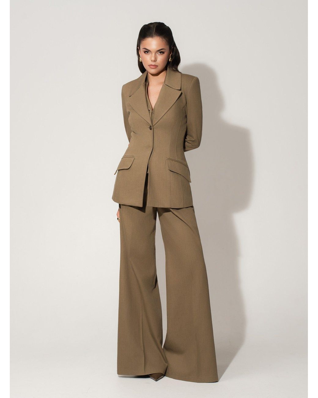 Tia Dorraine Green Single-Breasted Blazer