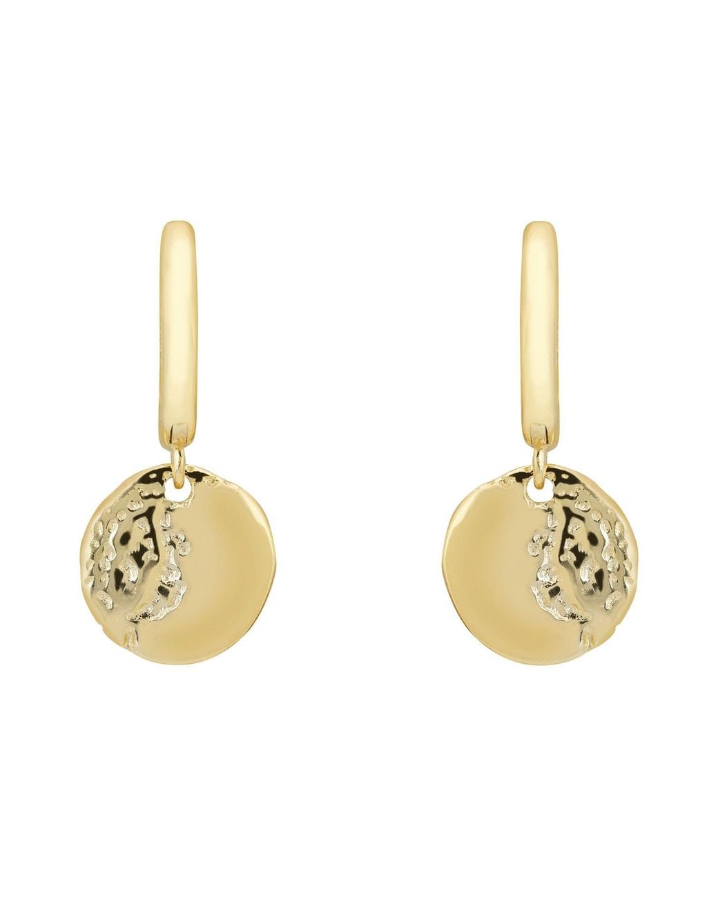 Latelita London Metallic Lunar Moon Huggie Hoop Earrings