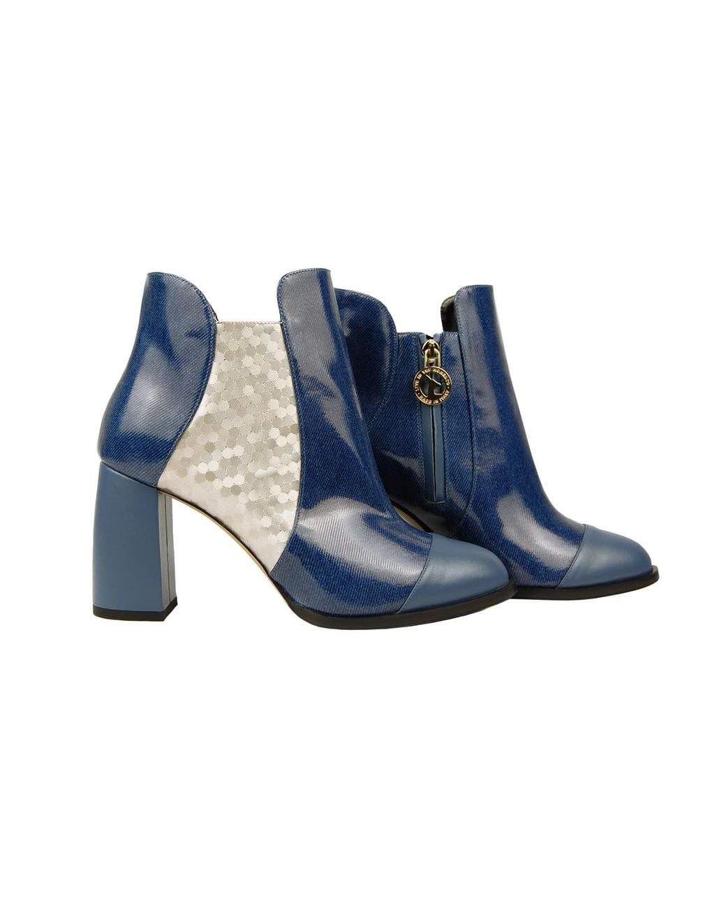 Moon D'elle Blue Aurora Ankle Boots