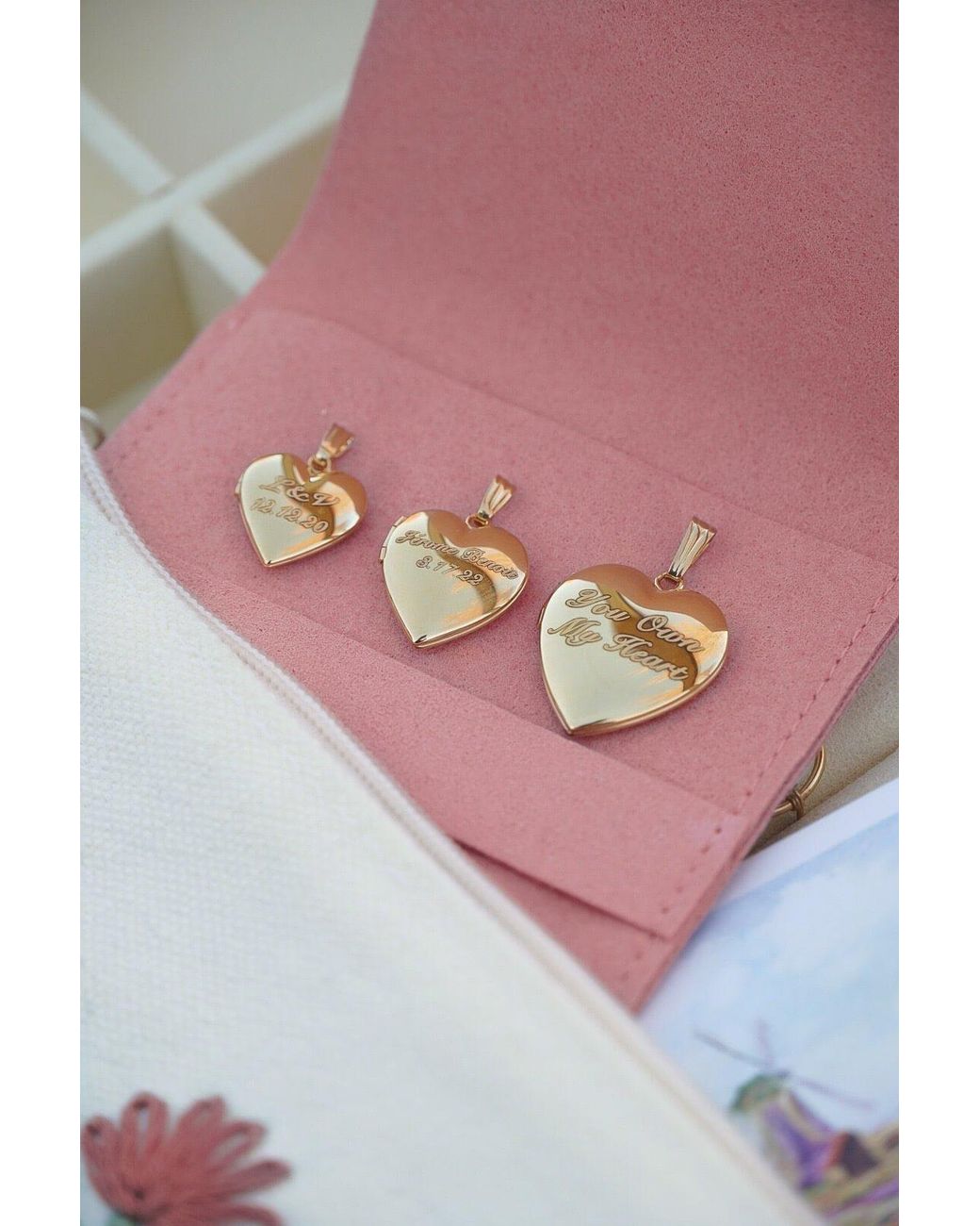Katy Faye Metallic Mini Valentina Heart Locket