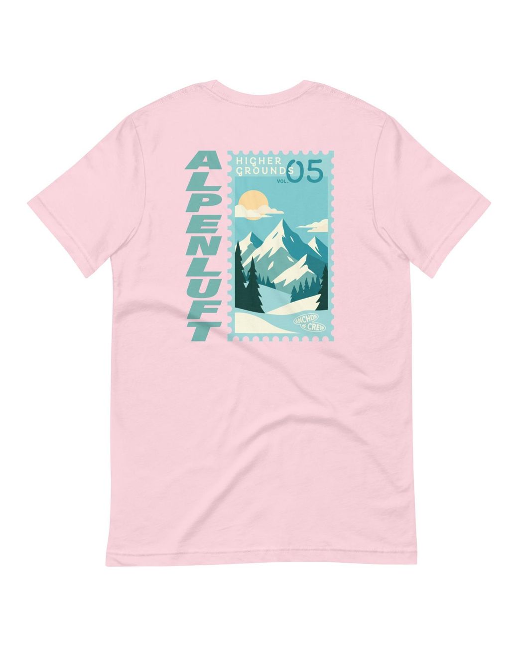 Anchor and Crew Pink Cotton Higher Grounds Postmark Organic Cotton T-Shirt