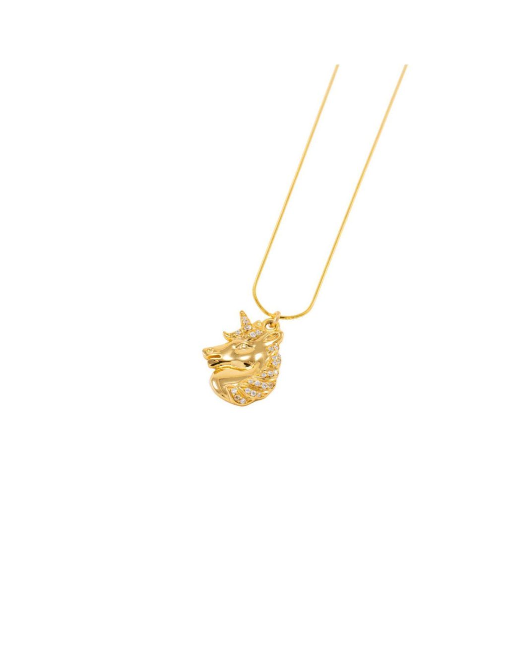 Seven Saints Metallic Mystical Unicorn Necklace, Over Sterling