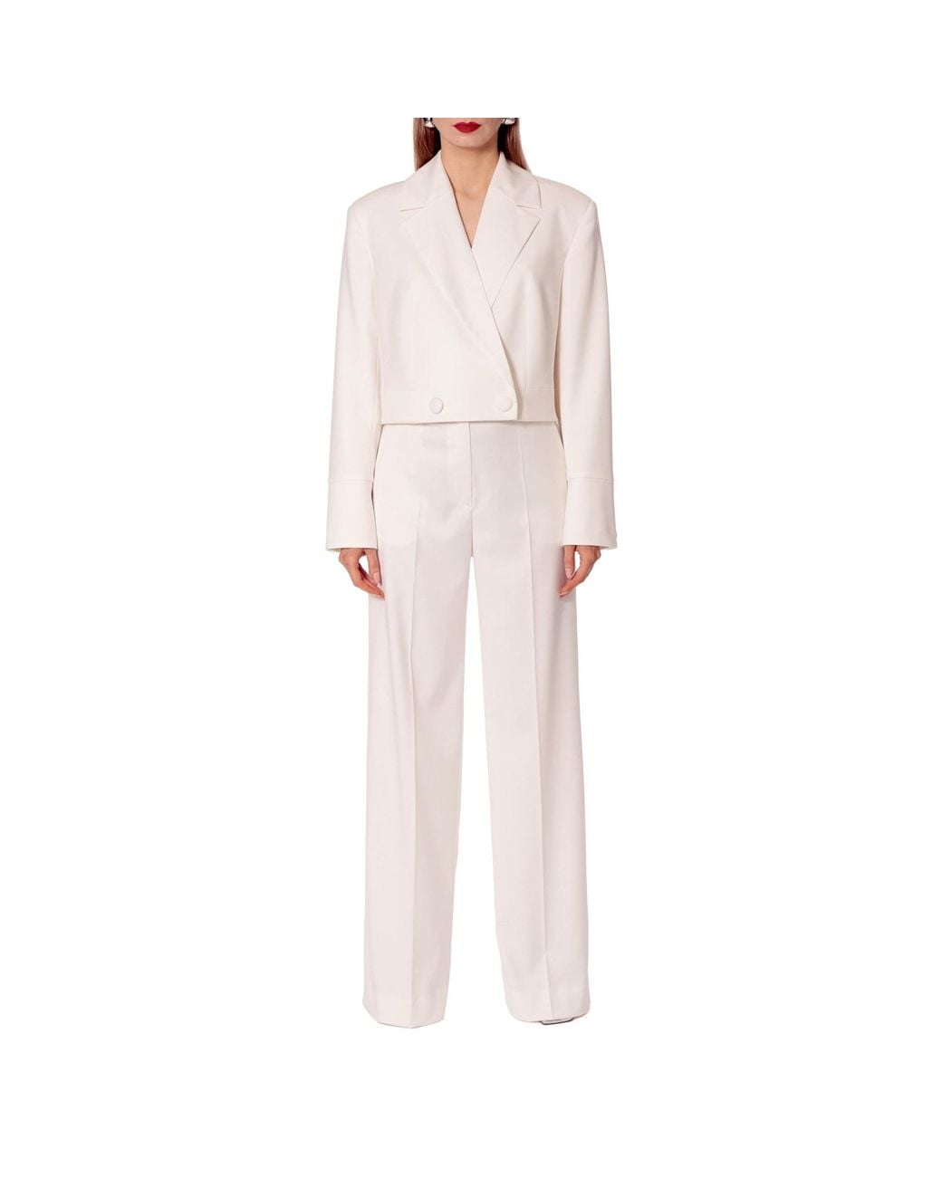 AGGI by HALEWSKI White Heidi Aesthetic Short Blazer
