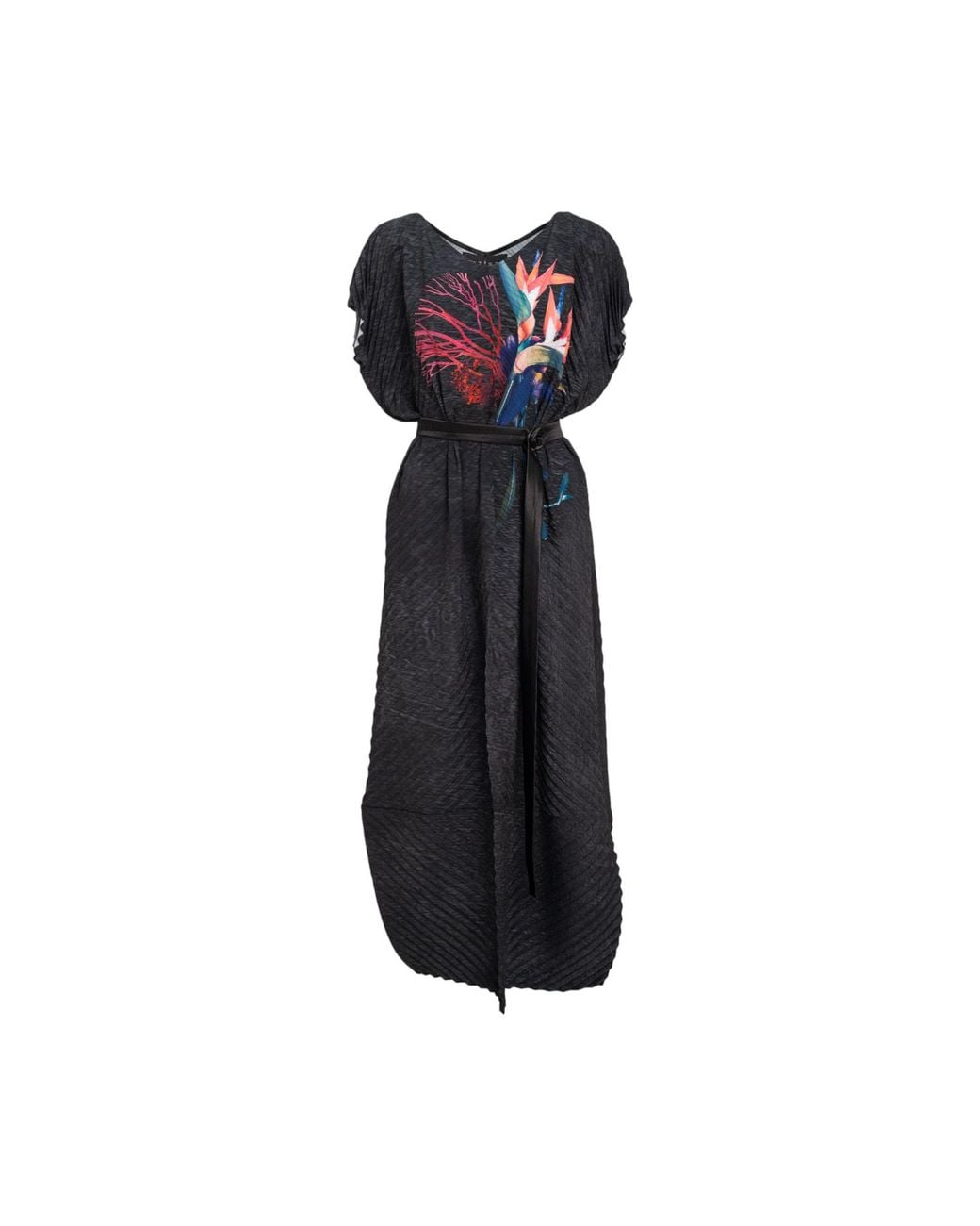 ARTISTA Black Beauty Pleated Maxi Dress