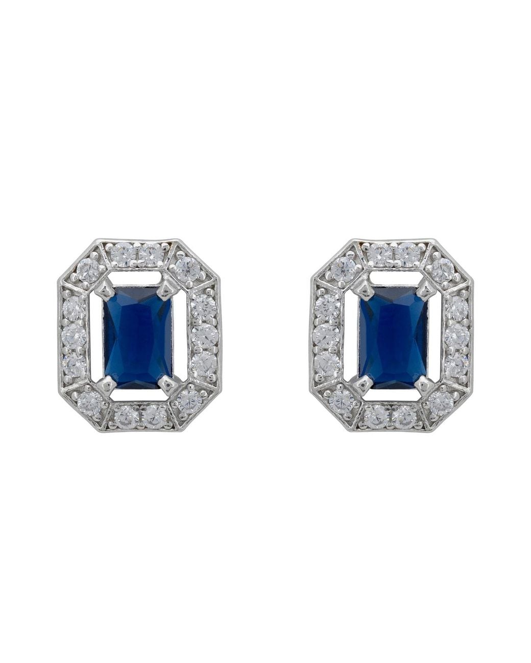 Latelita London Blue Whistledown Gemstone Stud Earrings Sapphire