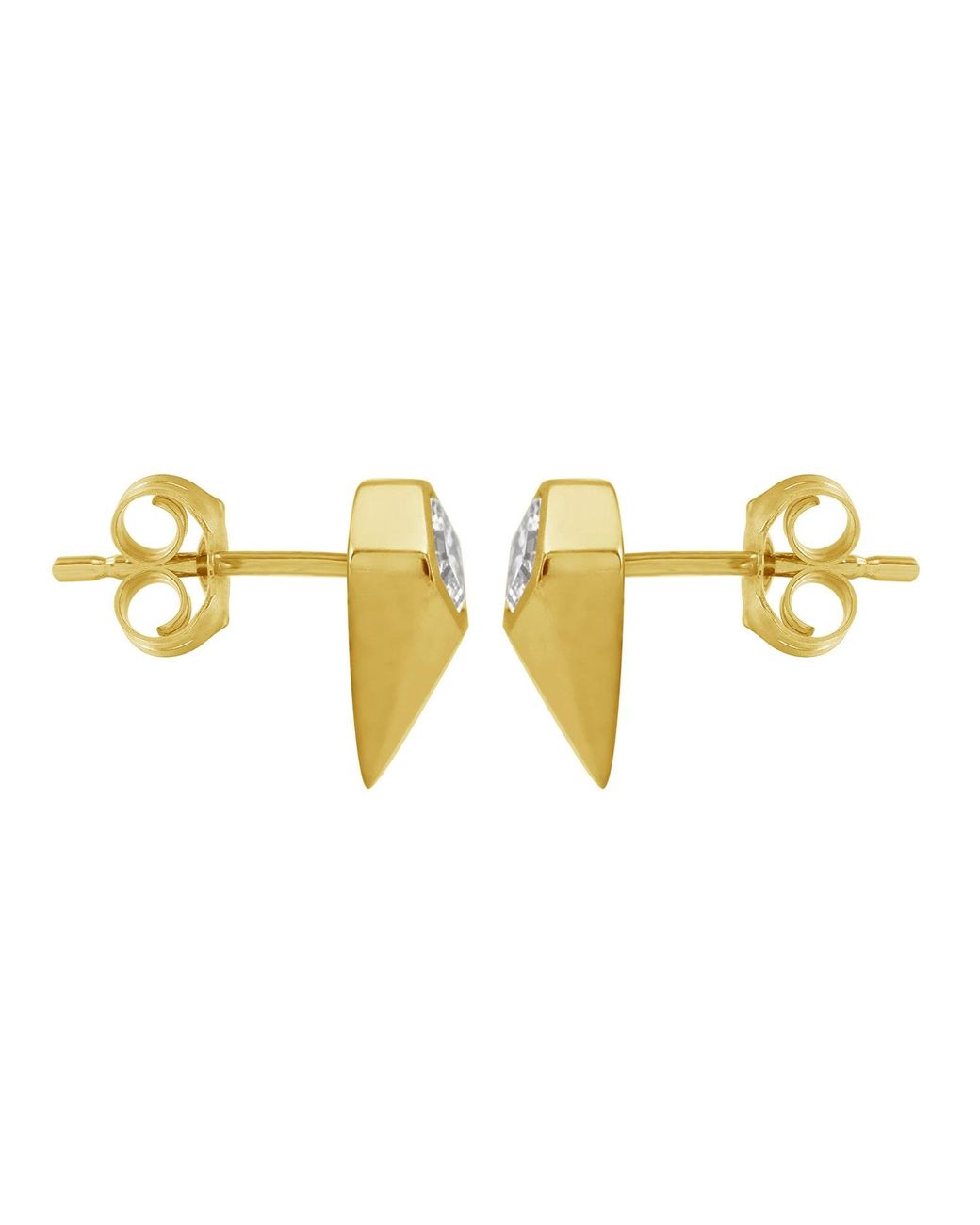 Artisan Multicolor 14K Asscher Cut Diamond Geometric Stud Earrings