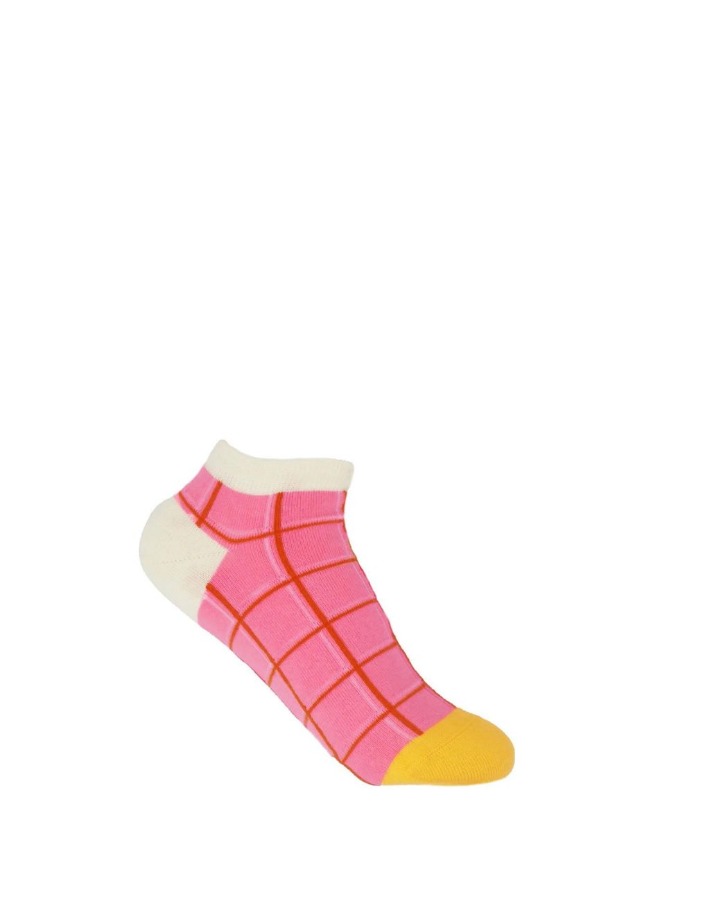 Peper Harow - Made in England Pink Grid & Leopard Trainer Socks Bundle