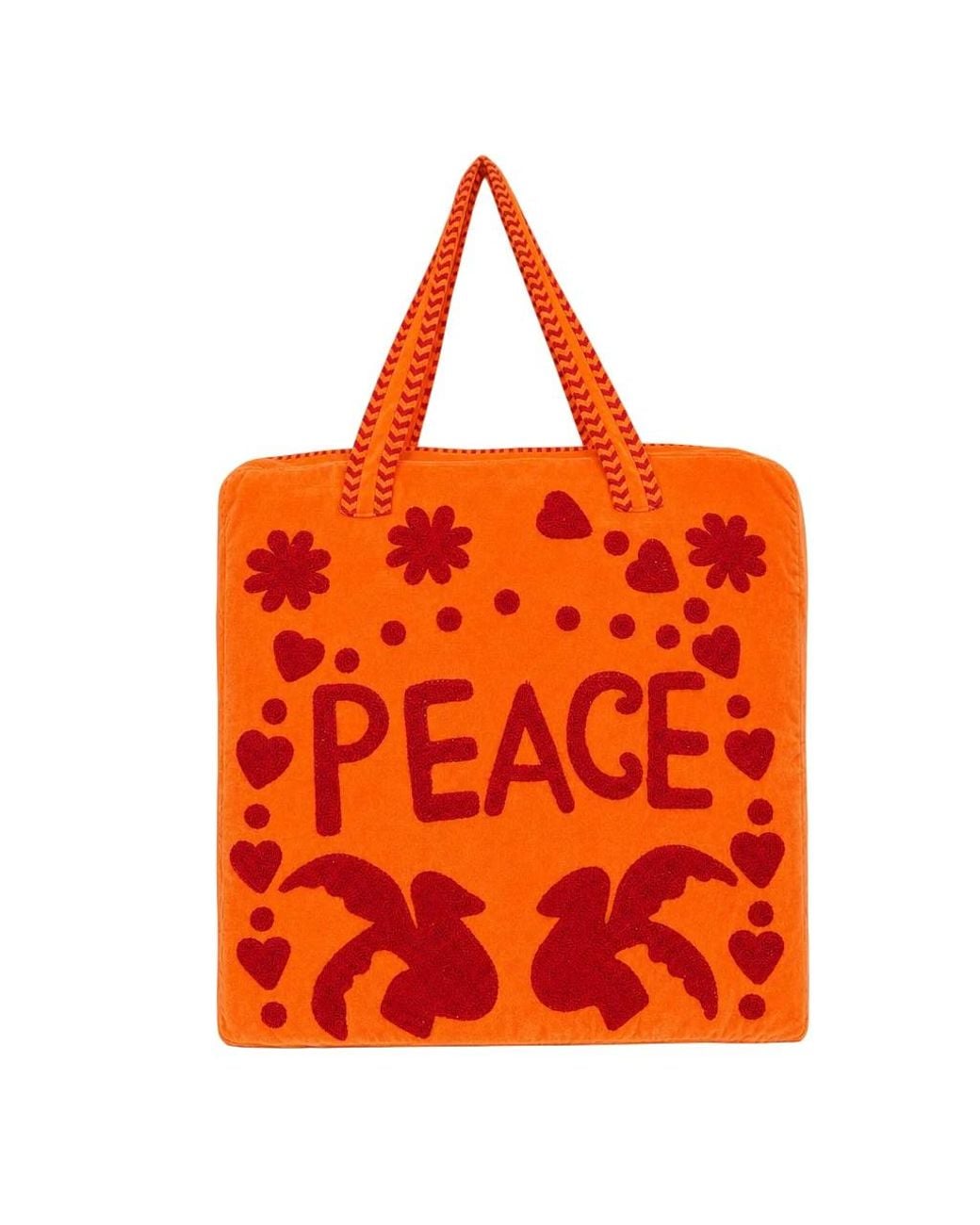 Conscious Yoga Collective Orange Peace Suzani Tote