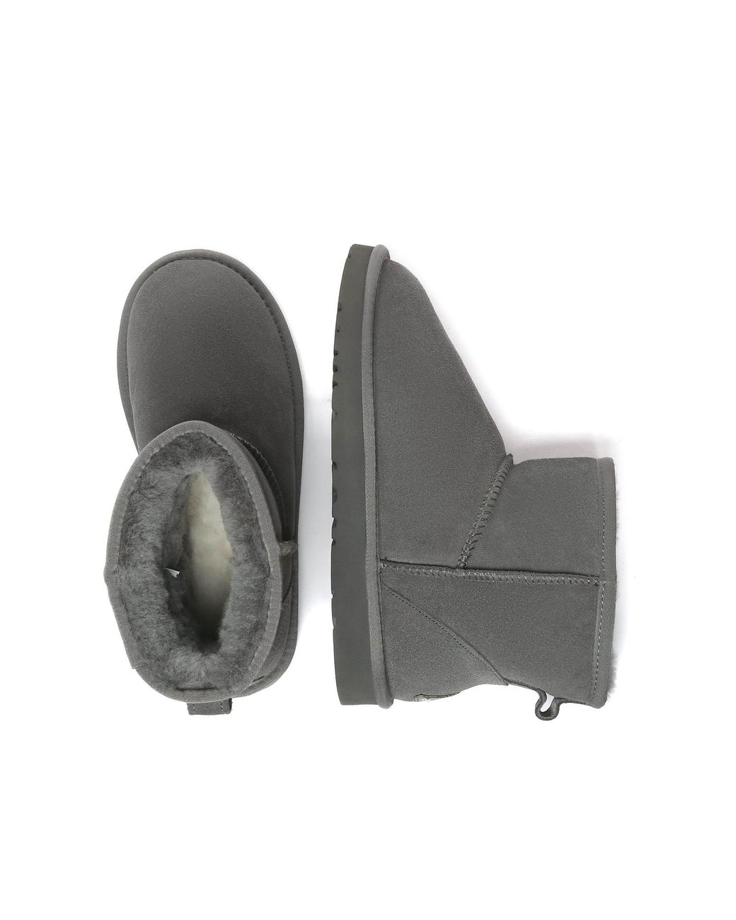 EverAu Australia Gray Ostrich Leather Short Boots