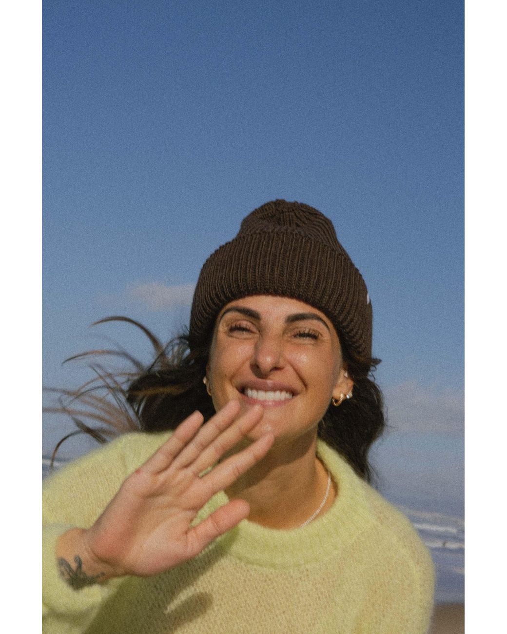 SALANIDA Green Melody Mohair Jumper Limone