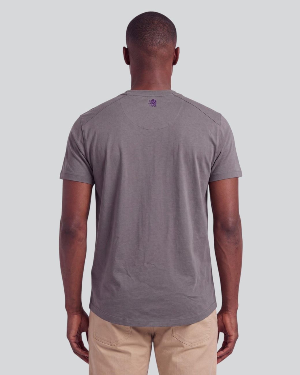 Lords of Harlech Gray Timothy Sage Stretch Cotton Crew-Neck Tee for men