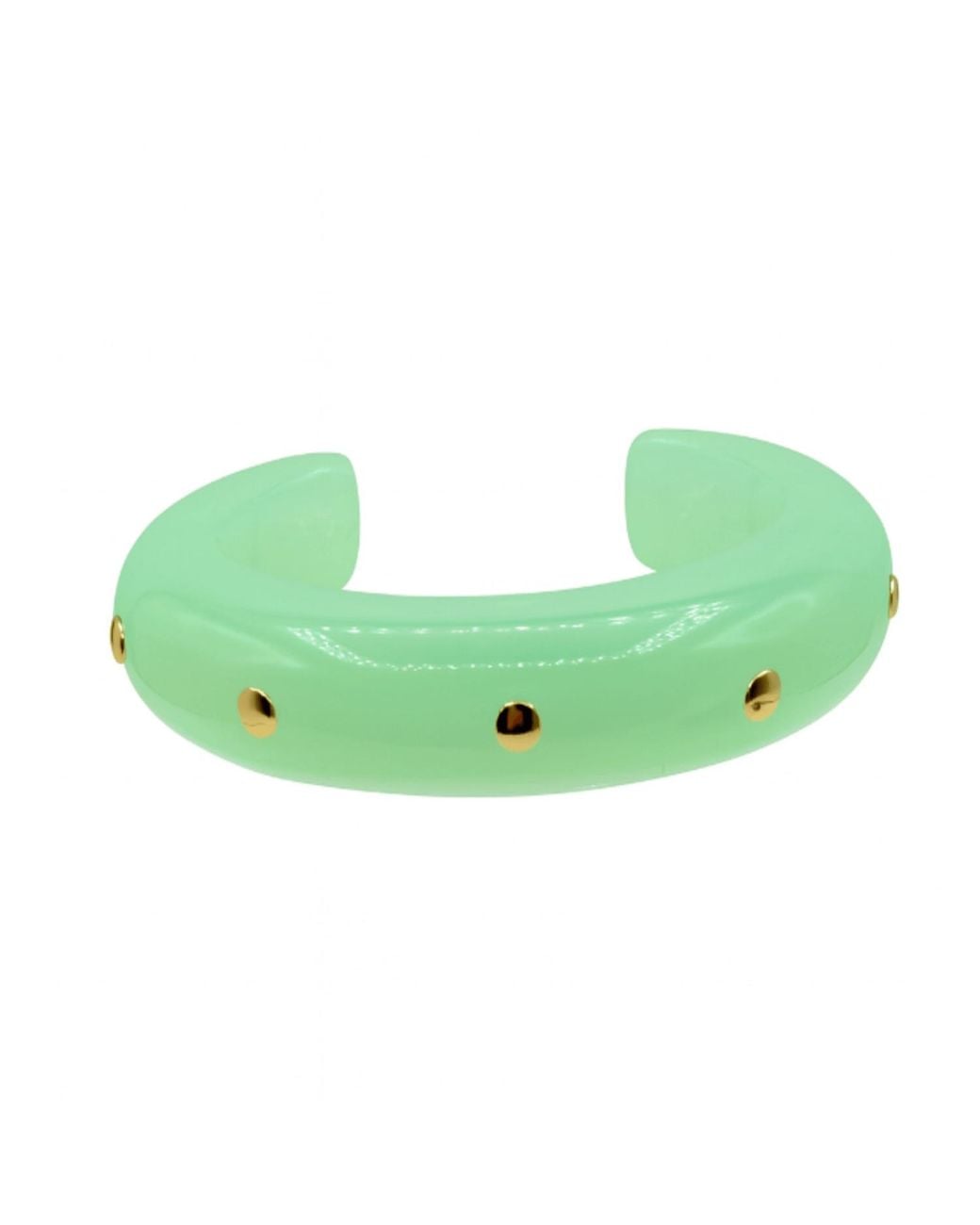Michael Nash Jewelry Green Ingrid Jade Studded Cuff