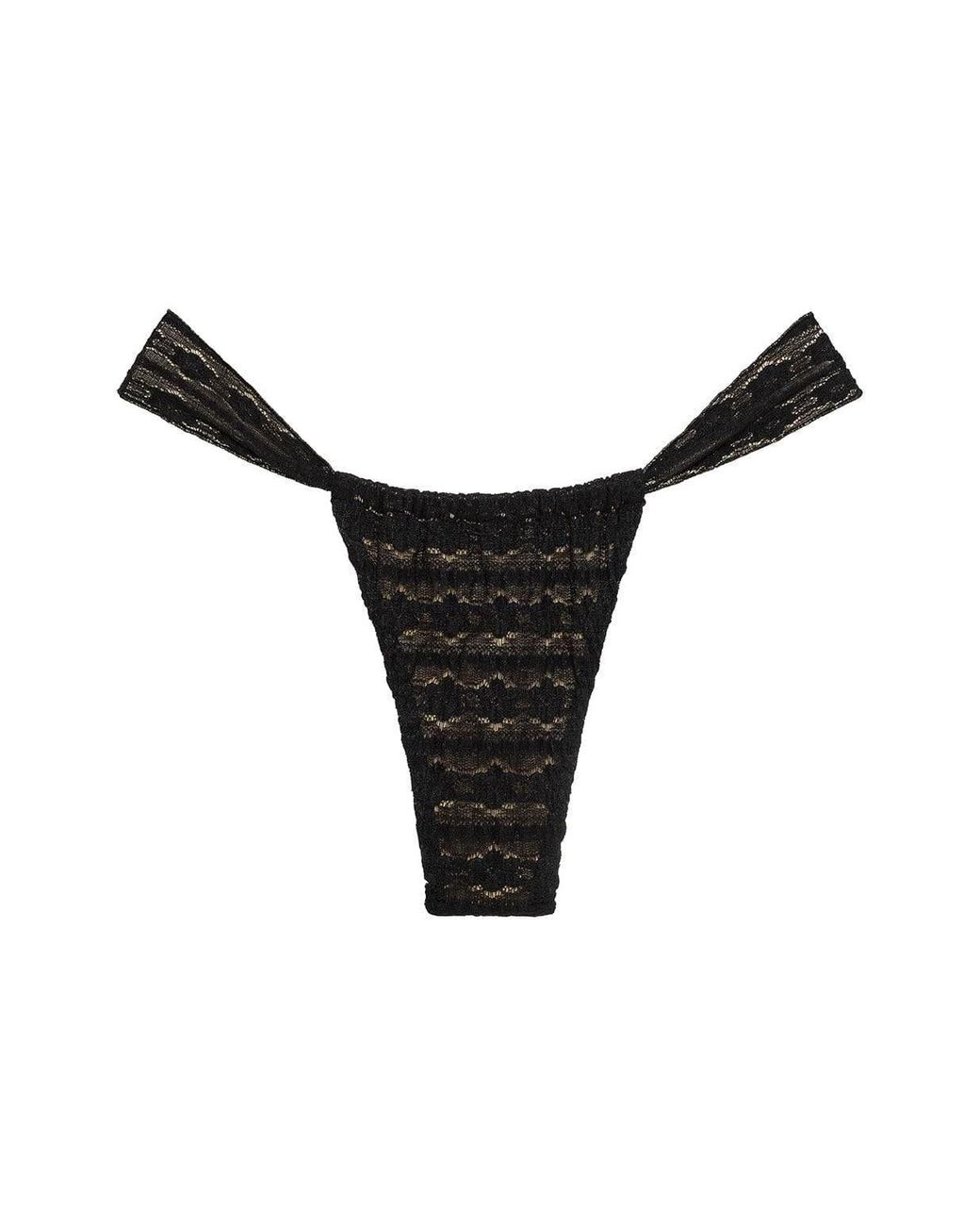 Montce Black Daisy Lace Sandra Bikini Bottom