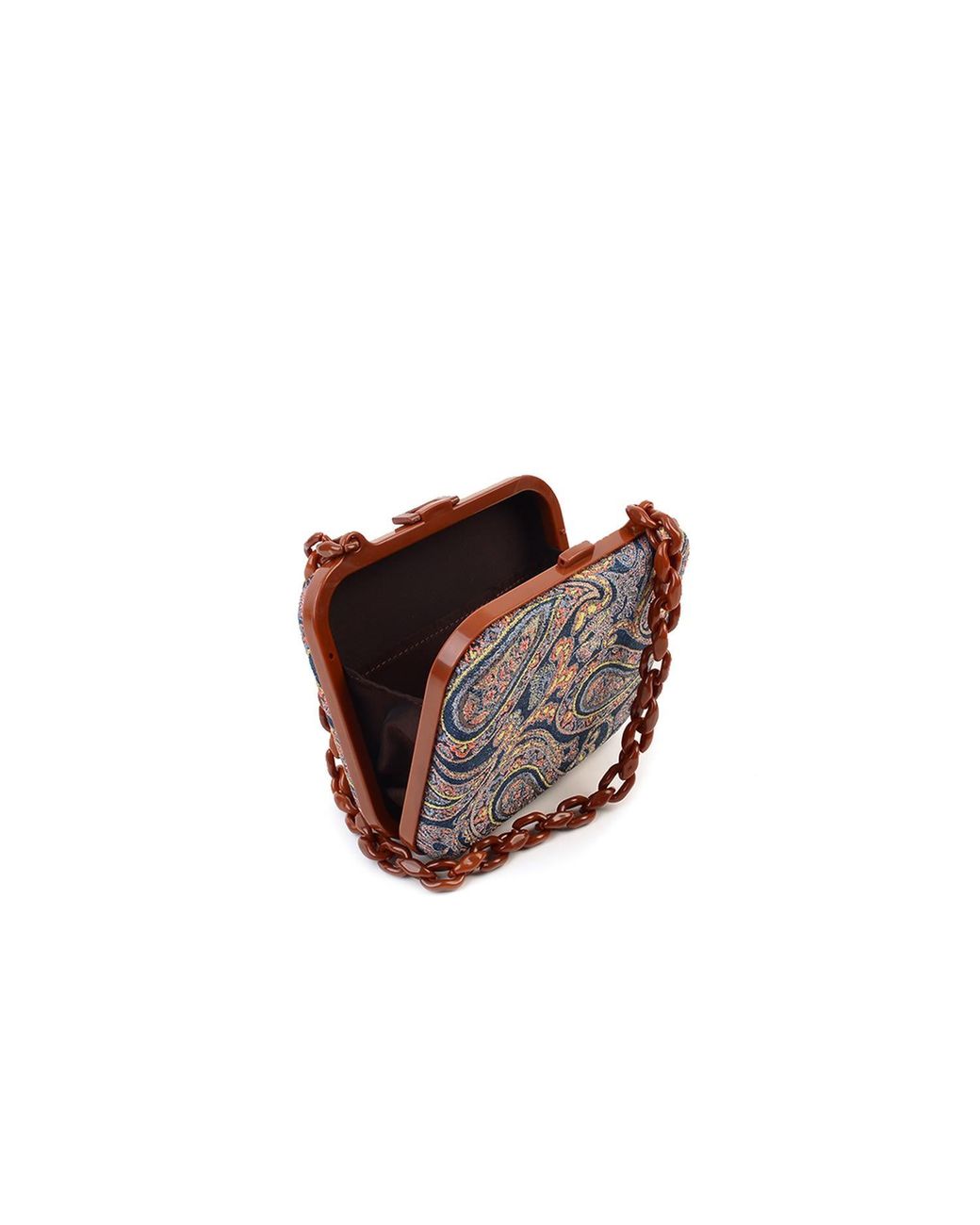 SJW BAGS LONDON Brown Lilibet Box Clutch