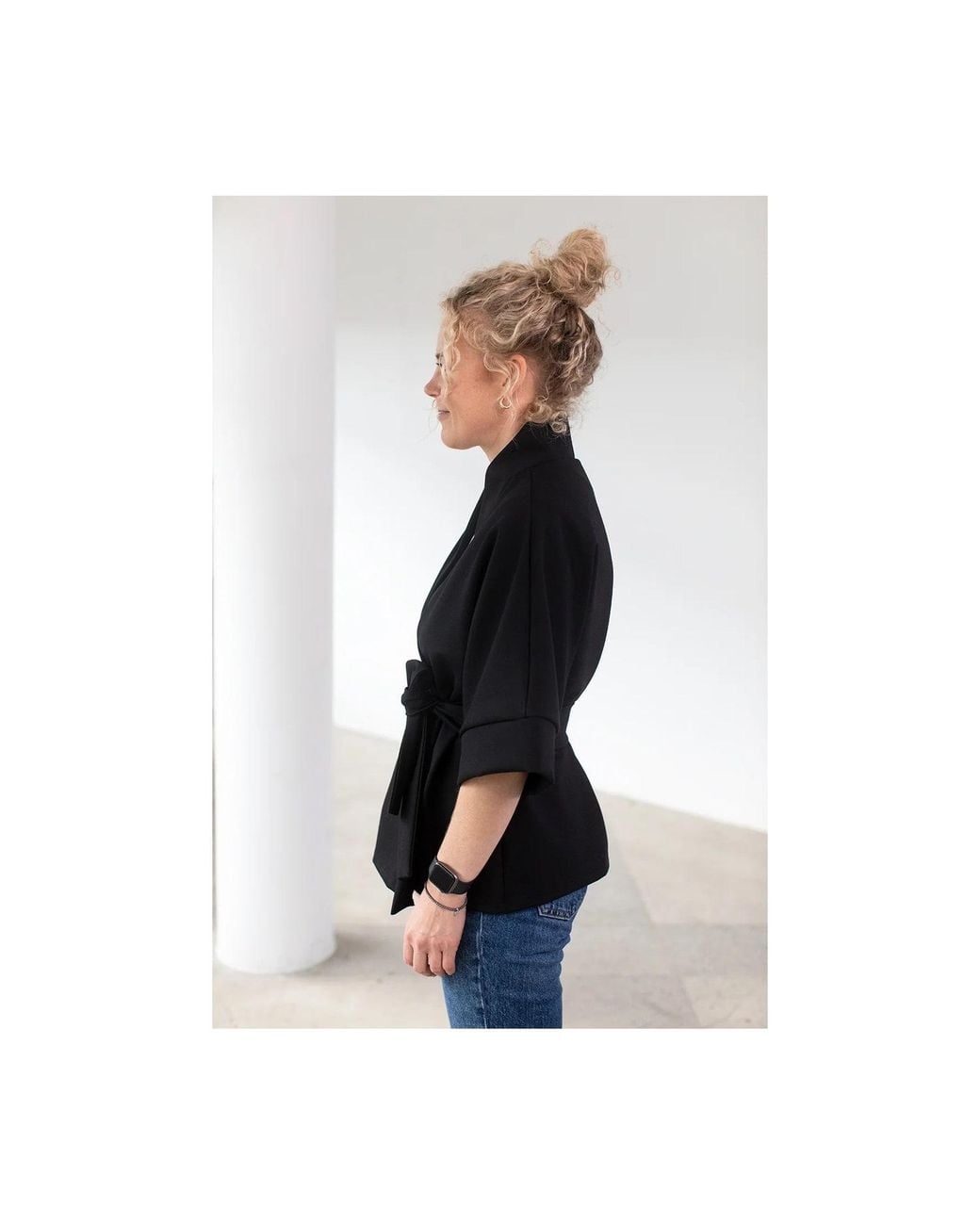 Nola Black Kimono Jacket